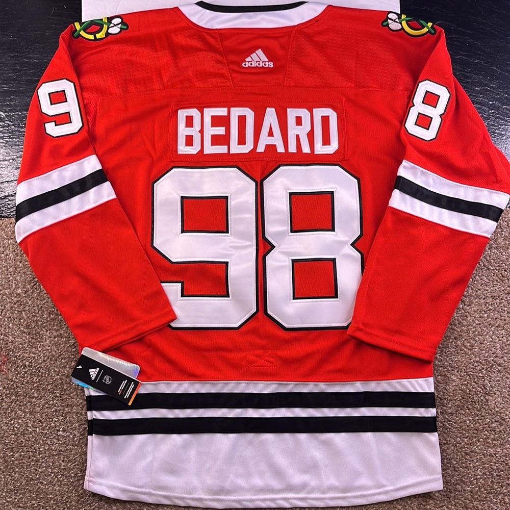 Connor Bedard Chicago Blackhawks Hockey Jersey Red White Stitched - Size XL 54 - Picture 2 of 10